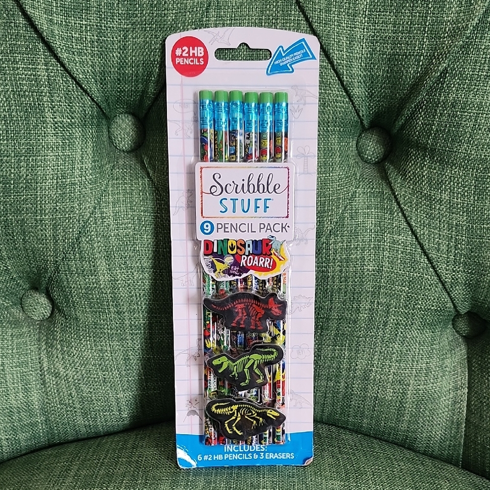 Dinosaur Pencil Pack with Erasers